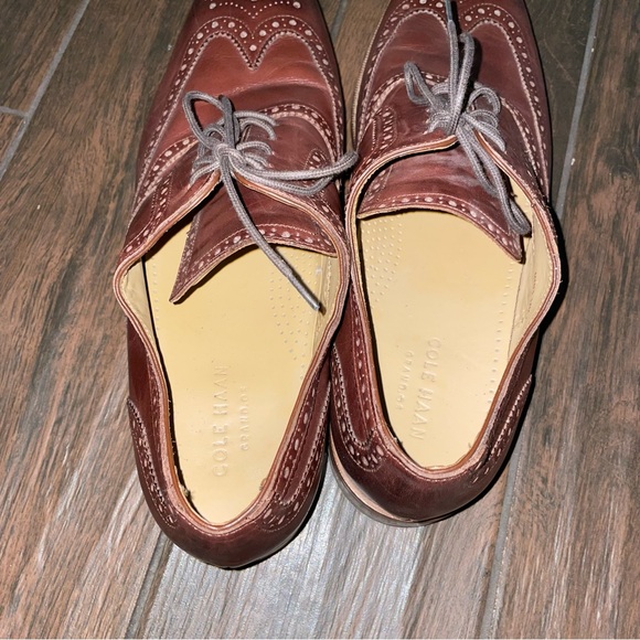 Cole Haan Cambridge Wingtip Dark Brown Walnut Leather Oxfords Size 12M - Picture 6 of 11
